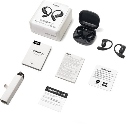SHOKZ OpenFit 2+ Auriculares Abiertos Inalámbricos 48h Reproducción Negro