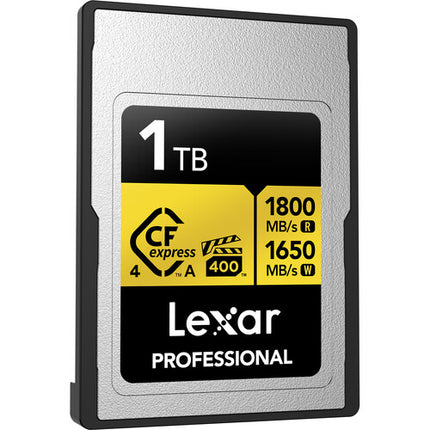 Lexar 1TB Professional GOLD CFexpress 4.0 Tipo A Tarjeta de Memoria 2-Pack 1800 MB/s Lectura 1650 MB/s Escritura