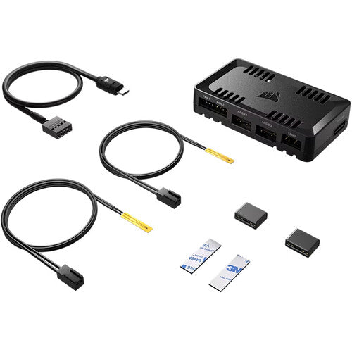CORSAIR COMMANDER DUO Controlador de Ventiladores y RGB para 12 Fans con 2 Sensores de Temperatura