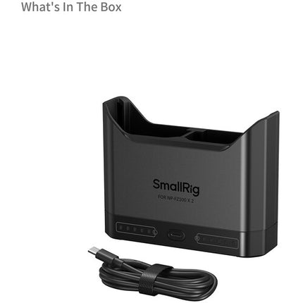 SmallRig Cargador Doble para Baterías Sony NP-FZ100 USB-C y LED