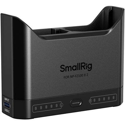 SmallRig Cargador Doble para Baterías Sony NP-FZ100 USB-C y LED