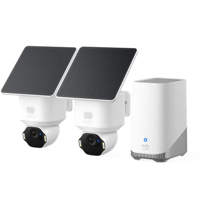 eufy Security SoloCam E42 Kit 2 Cámaras UHD 4K ángulo 130° y HomeBase 3