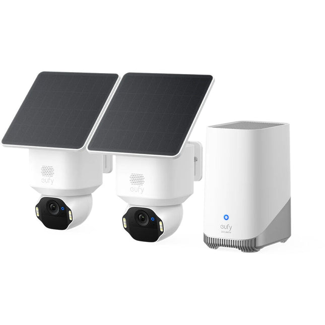eufy Security SoloCam E42 Kit 2 Cámaras UHD 4K ángulo 130° y HomeBase 3
