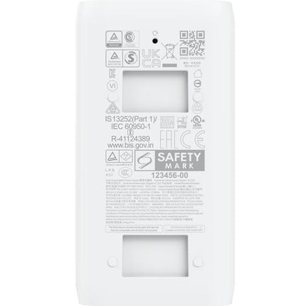 Ubiquiti U-PoE Adaptador PoE Pasivo 48 VDC 0.32A con Protección y Puerto LAN Gigabit
