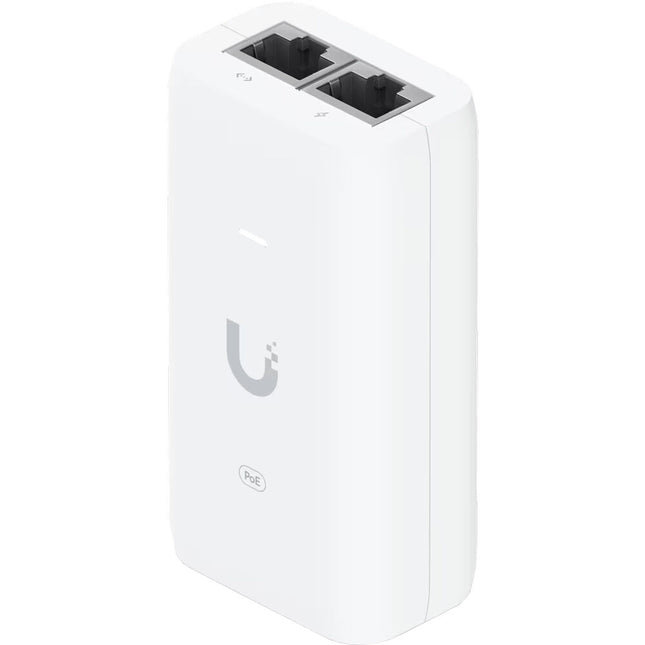 Ubiquiti U-PoE Adaptador PoE Pasivo 48 VDC 0.32A con Protección y Puerto LAN Gigabit