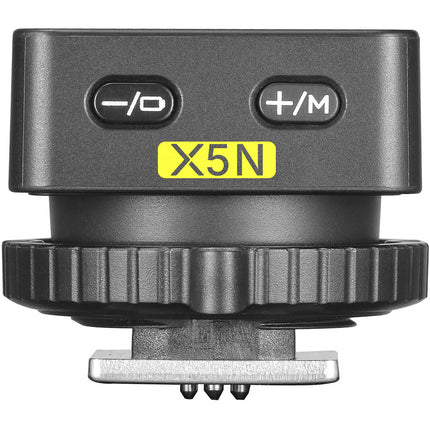 Godox X5N Disparador Flash Inalámbrico TTL para Nikon con Zapata Integrada y Anillo de Bloqueo