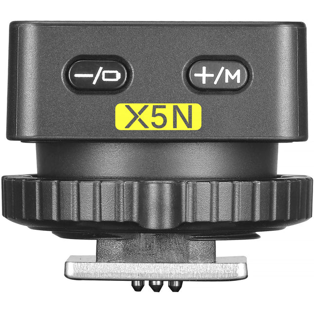 Godox X5N Disparador Flash Inalámbrico TTL para Nikon con Zapata Integrada y Anillo de Bloqueo