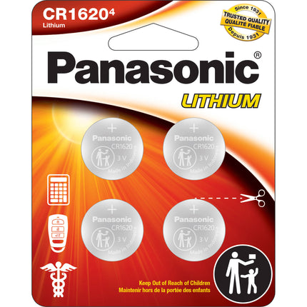 Panasonic CR1620 Batería de Litio 3 Voltios Paquete de 4 Piezas
