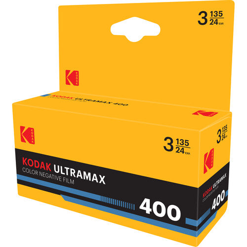 Kodak Eastman UltraMax 400 Película Color Negativo 35mm ISO 400 24 Exposiciones 3 Pack