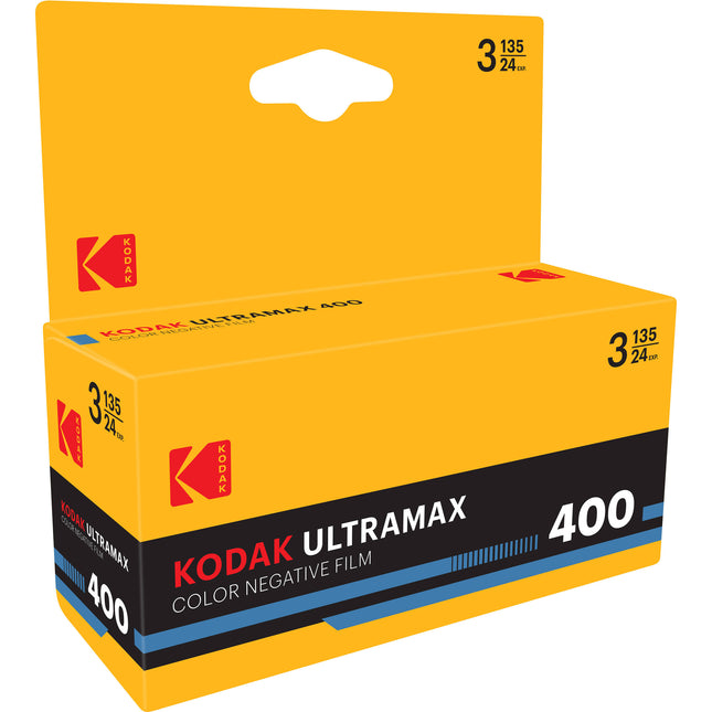 Kodak Eastman UltraMax 400 Película Color Negativo 35mm ISO 400 24 Exposiciones 3 Pack