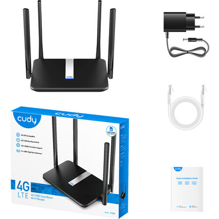Cudy LT500 Router Inalámbrico Dual Banda 4G LTE 150 Mb s 1167 Mb s Wi Fi 5