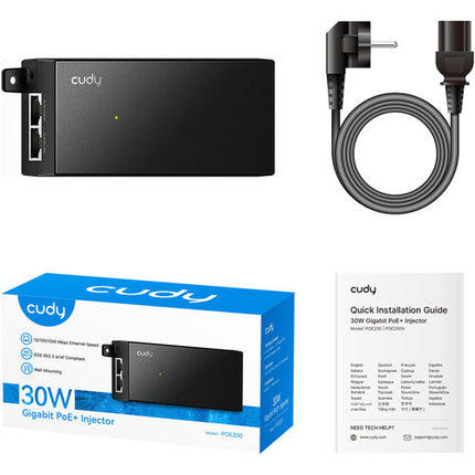 Cudy PoE200 Inyector PoE+ Gigabit 30W 54 VDC 2 Puertos