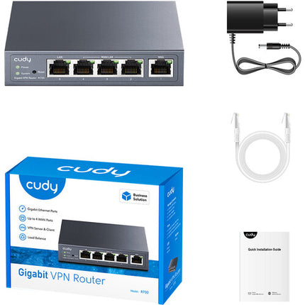Cudy R700 Router VPN Gigabit Multi-WAN 3 Puertos WAN 1 LAN