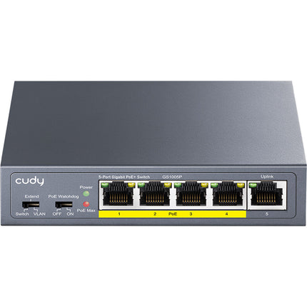 Cudy GS1005P Switch de Red No Gestionado 5 Puertos Gigabit 60W PoE+
