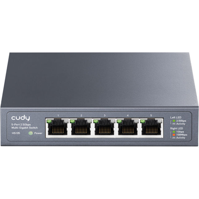 Cudy HS105 Switch de Red 5 Puertos 2.5G Capacidad 25Gbps Metal
