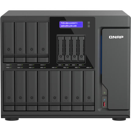 QNAP TVS-AIh1688ATX Gabinete NAS 16 Bahías 32GB DDR5 ECC 20 Núcleos
