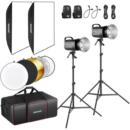 Neewer S101-400W Kit de Monolights de Estudio 400Ws con 2 Softboxes y Soportes de 6.5'