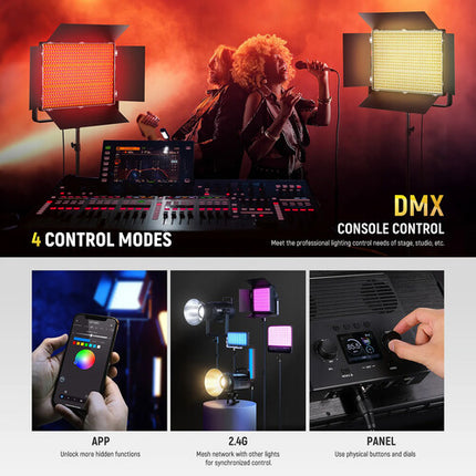 Neewer AP150C Panel LED RGB 150W Control App 10625 Lux 20.6x16.9"