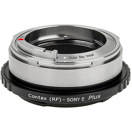 FotodioX Lens Adapter Plus Adaptador para lentes Contax RF a Sony E con helicoide y foco infinito