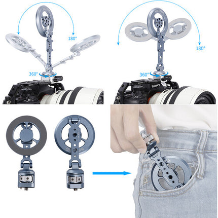 Niceyrig Soporte Magnético para Teléfono con Tornillo 1/4-20 y Base Giratoria 360°