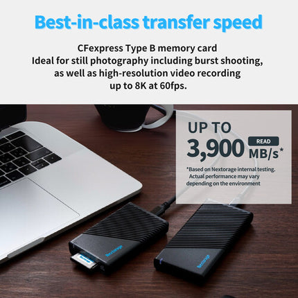 Nextorage 256GB NX-B3SE CFexpress 4.0 Tarjeta de Memoria 3900 MB/s Lectura 2000 MB/s Escritura