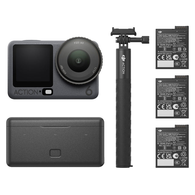 DJI Osmo Action 6 Adventure Combo Cámara Deportiva 38MP 4K120 UHD 50GB almacenamiento
