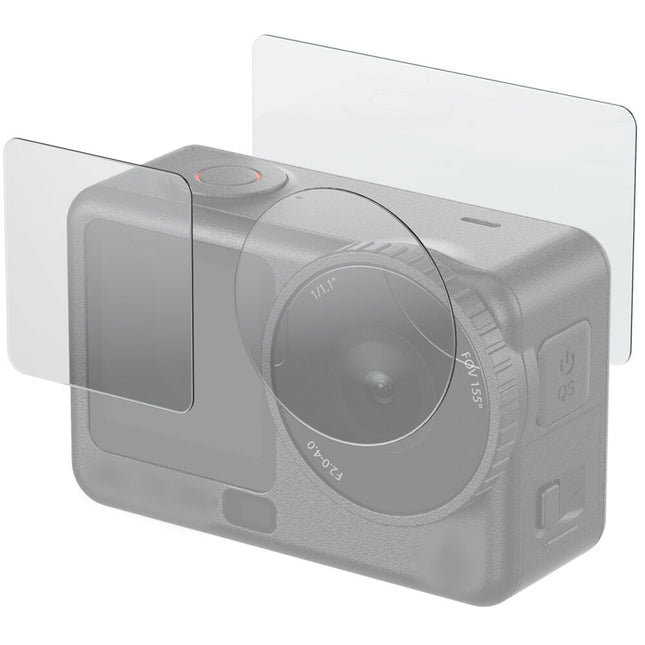 SmallRig Kit Protector de Cristal Templado para DJI Osmo Action 6 Pantalla Frontal y Trasera