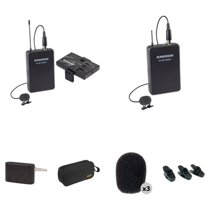 Samson Go Mic Mobile Sistema Lavalier Dual Canal con Cable Lightning y Estuche