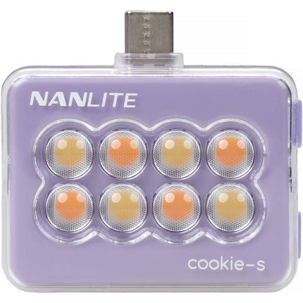Nanlite cookie USB-C Mini luz LED cuadrada 3 niveles brillo