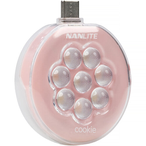 Nanlite cookie USB-C Mini Luz LED redonda 3 niveles brillo