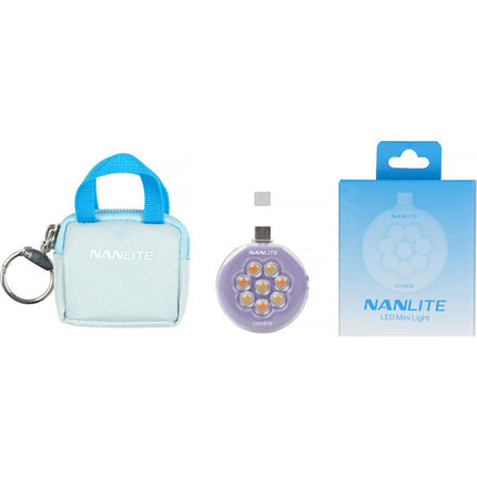 Nanlite cookie USB-C Mini Luz LED Redonda Lavanda 3 Niveles