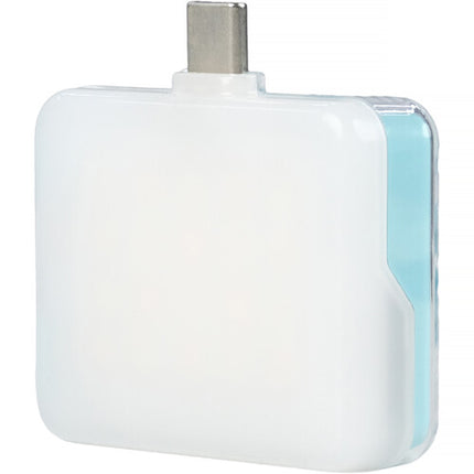 Nanlite cookie USB-C Mini Square LED Cyan Blue luz natural 3 niveles