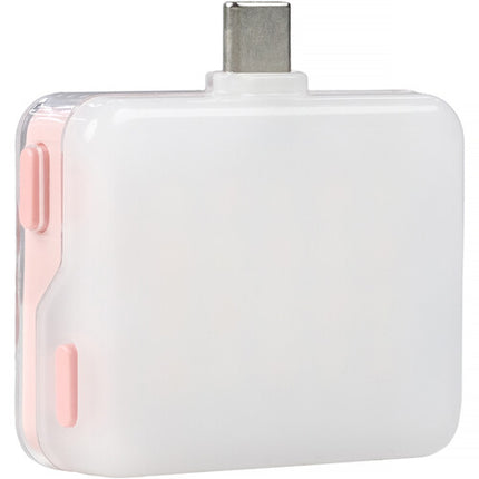 Nanlite cookie USB-C Mini luz LED cuadrada coral rosa 3 niveles brillo