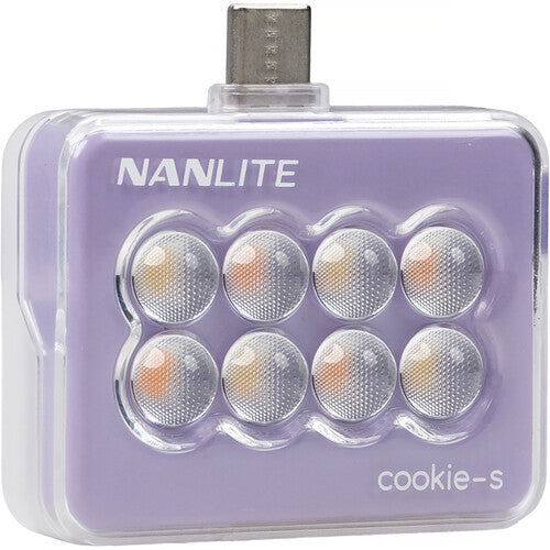 Nanlite cookie USB-C Mini luz LED cuadrada 3 niveles brillo