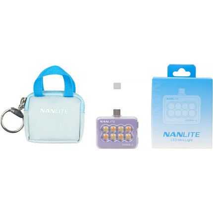 Nanlite cookie USB-C Mini luz LED cuadrada 3 niveles brillo