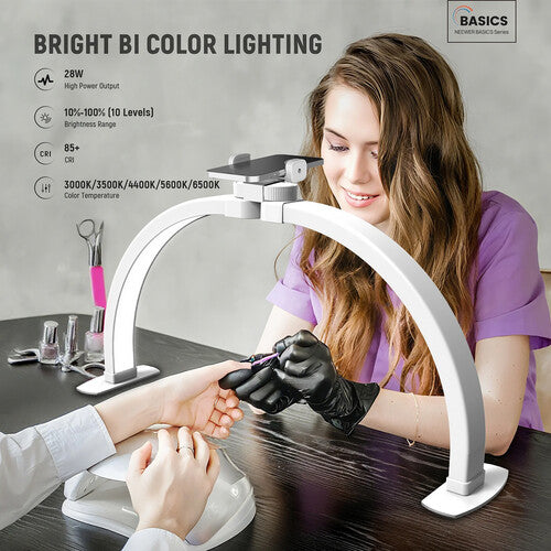 Neewer Basics HM04-D Lámpara LED Media Luna Plegable 28W 23