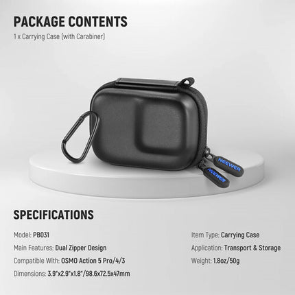 Neewer PB031 Estuche Rigido con Interior Suave para DJI Osmo Action 5 Pro 4 3