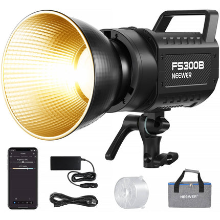 Neewer FS300B LED Monolight Bi-Color 2700-6500K 44500 Lux Reflector