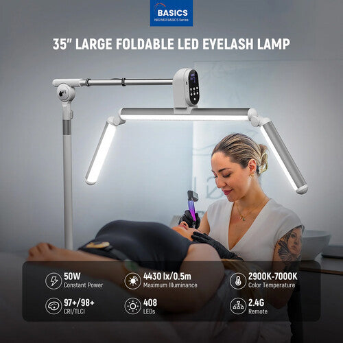 Neewer BH50B Luz LED Esteticista Bicolor 35" 50W 2900-7000K con Control Remoto