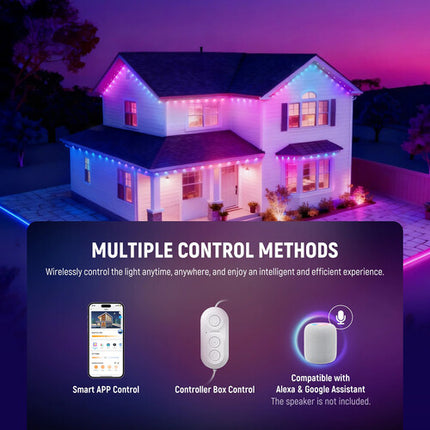 Neewer NR02 Luz LED Exterior Permanente 96' IP65 2700-6500K 4 Cuerdas con Controlador