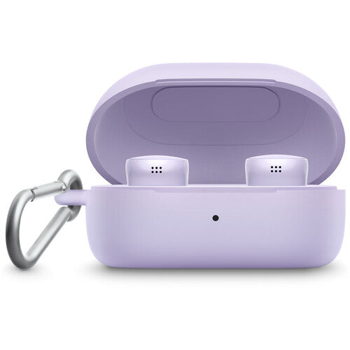 Funda de silicona para estuche Bose QuietComfort con mosquetón lilac