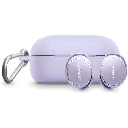 Funda de silicona para estuche Bose QuietComfort con mosquetón lilac