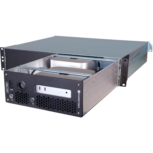 Sonnet Pro Modular 2U Rackmount para 2 Mac minis 2024 Panel USB-C