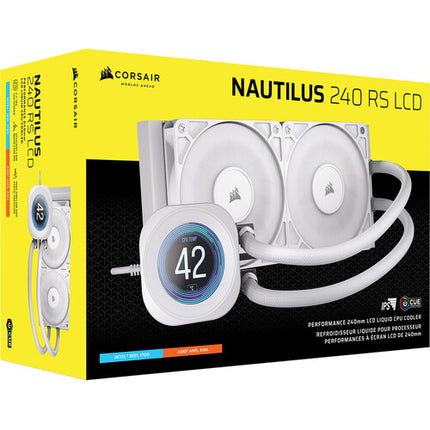 CORSAIR NAUTILUS RS LCD 240mm Refrigerador Líquido CPU con Pantalla IPS y Ventiladores PWM