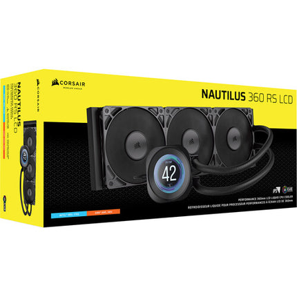 CORSAIR NAUTILUS RS Refrigerador Líquido CPU AIO 360mm Radiador Aluminio Triple Ventilador 2100 rpm