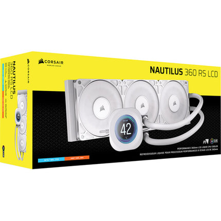 CORSAIR NAUTILUS RS LCD 360mm Refrigeración Líquida CPU Pantalla 2.1" IPS Kit Intel y AMD