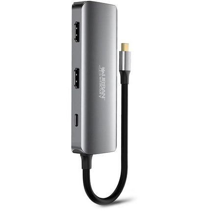Urban Factory 7-en-1 USB-C Hub 100W con 2 HDMI 4K30 y 3 USB-A 5Gb/s