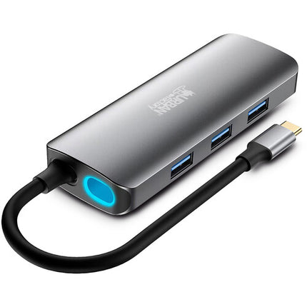 Urban Factory 7-en-1 USB-C Hub 100W con 2 HDMI 4K30 y 3 USB-A 5Gb/s