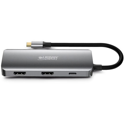 Urban Factory 7-en-1 USB-C Hub 100W con 2 HDMI 4K30 y 3 USB-A 5Gb/s