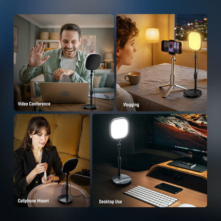 Neewer BASICS NL10 Luz LED Video Bicolor 5" 2-Pack 164 Lux 3000-6500K con Soporte de Escritorio